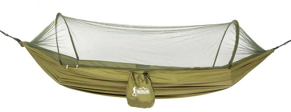 TURISTINIS HAMAKAS SU TINKLELIS NUO UODŲ 250X120CM ROYOKAMP