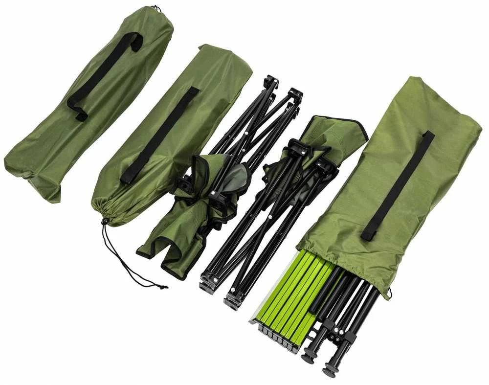 TURISTINIS RINKINYS 5IN1 STALAS IR 4 KĖDĖS ŽALIAS