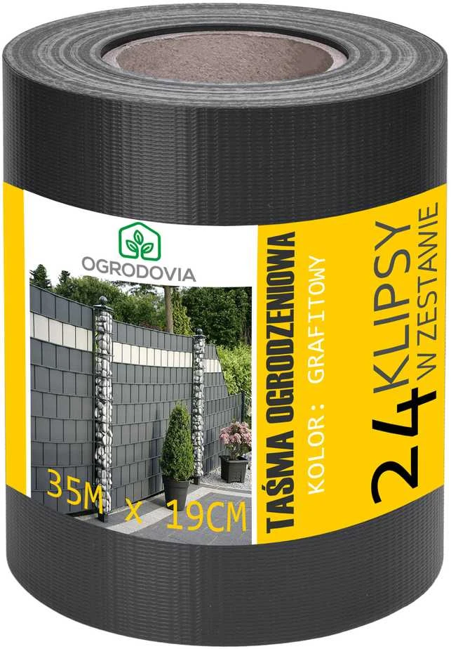 Tvoros juosta 19cm X 35m grafito danga