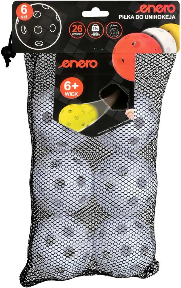 UNIHOC rungtynių kamuoliukai balti ENERO 6 vnt.