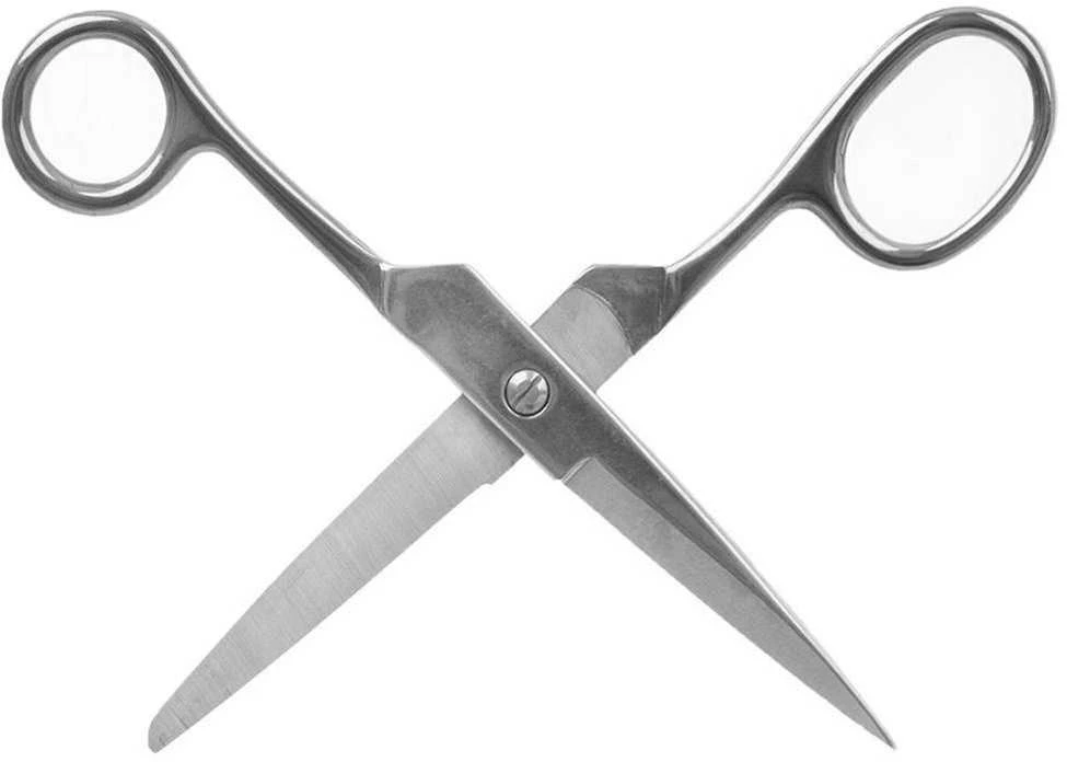 Universalios plieninės siuvėjų žirklės popieriui, 17 cm