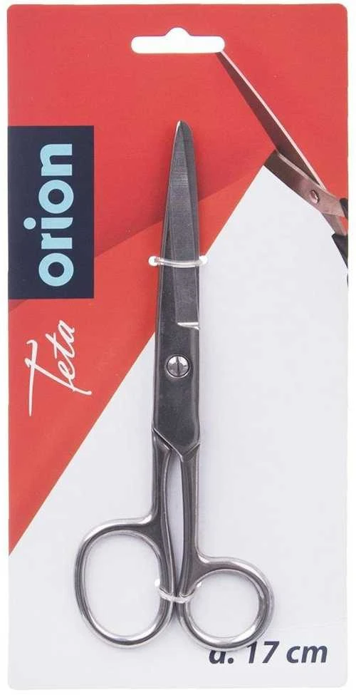 Universalios plieninės siuvėjų žirklės popieriui, 17 cm