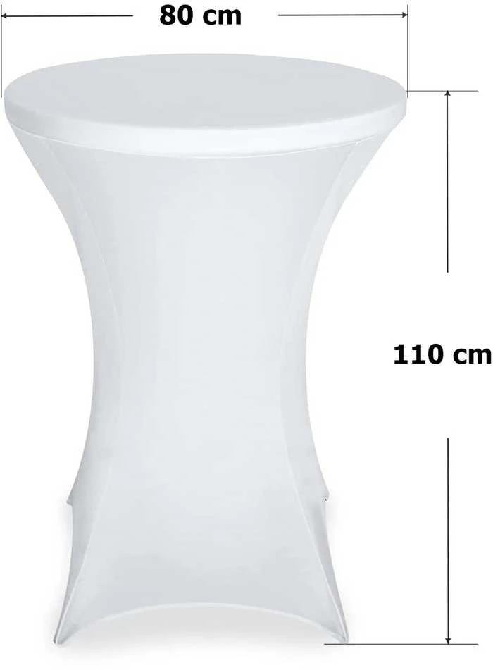 Užvalkalas kokteilių stalui, Baltas, 80 cm
