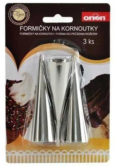 Vamzdinės konditerijos formos plieninės vamzdeliams 3 vnt.