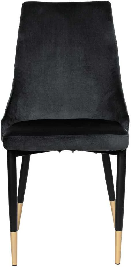 Vermont Velvet juoda minkšta aksominė kėdė