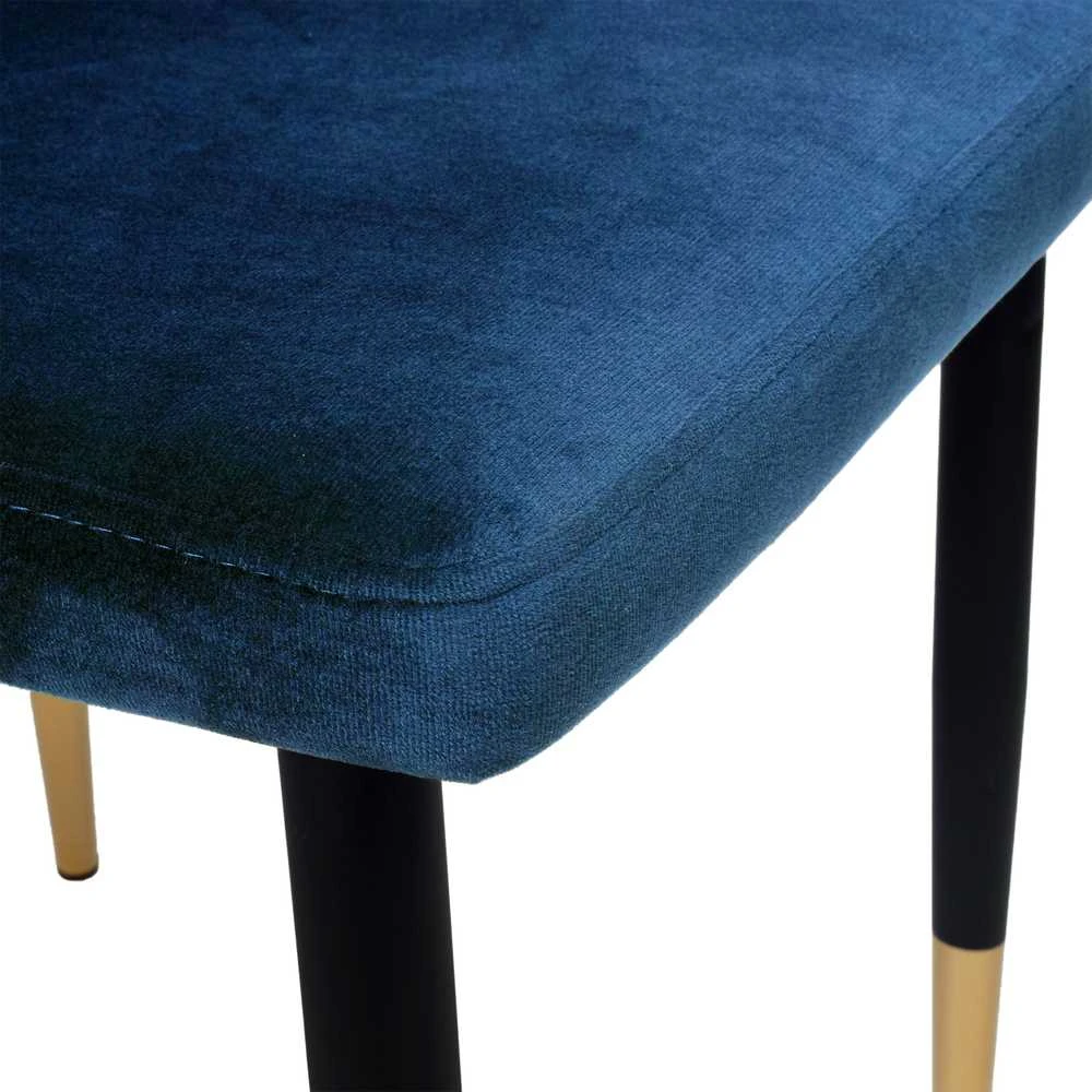 Vermont Velvet tamsiai mėlyna minkšta aksominė kėdė