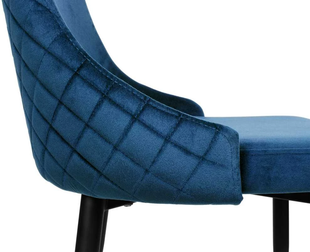 Vermont Velvet tamsiai mėlyna minkšta aksominė kėdė