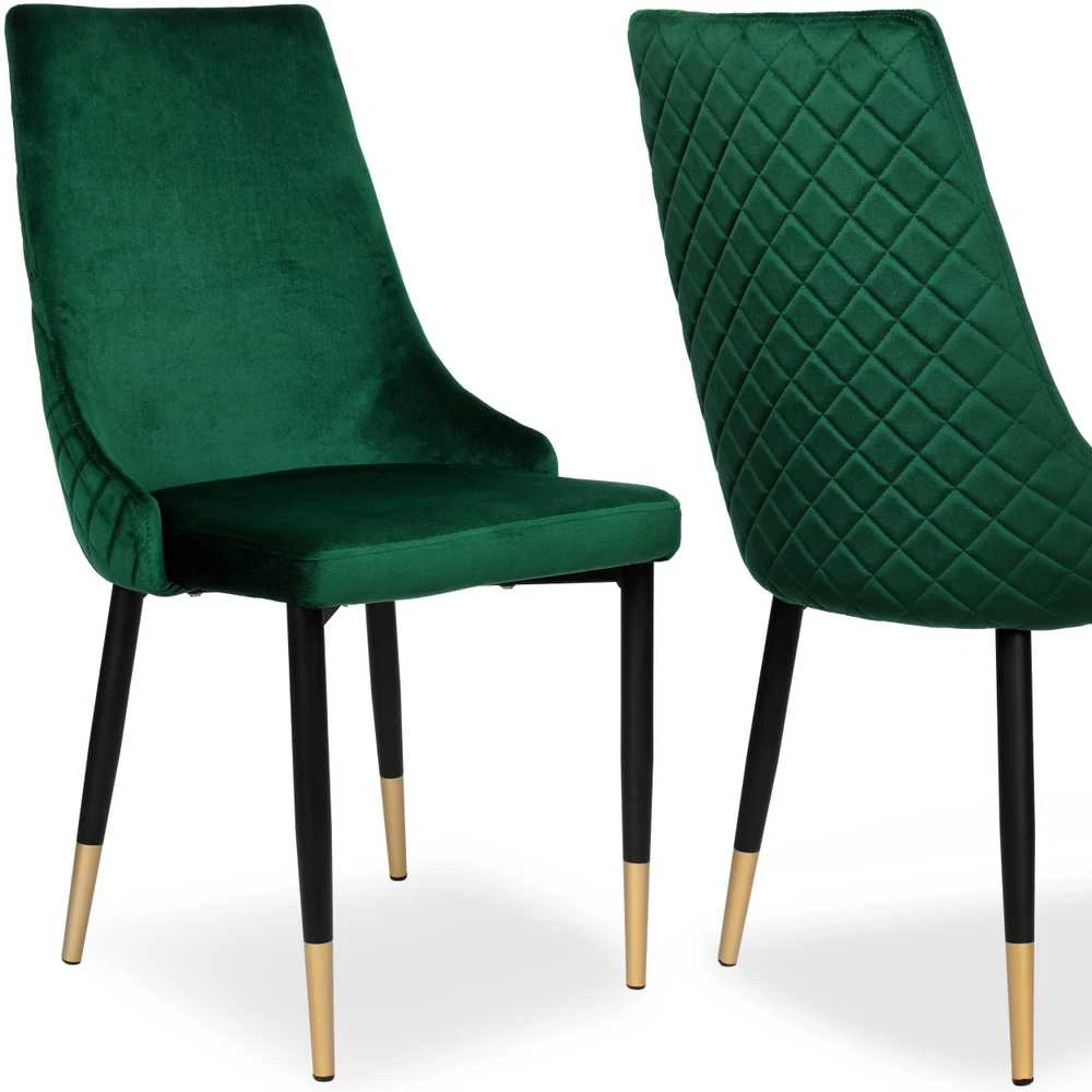 Vermont Velvet tamsiai žalia minkšta aksominė kėdė