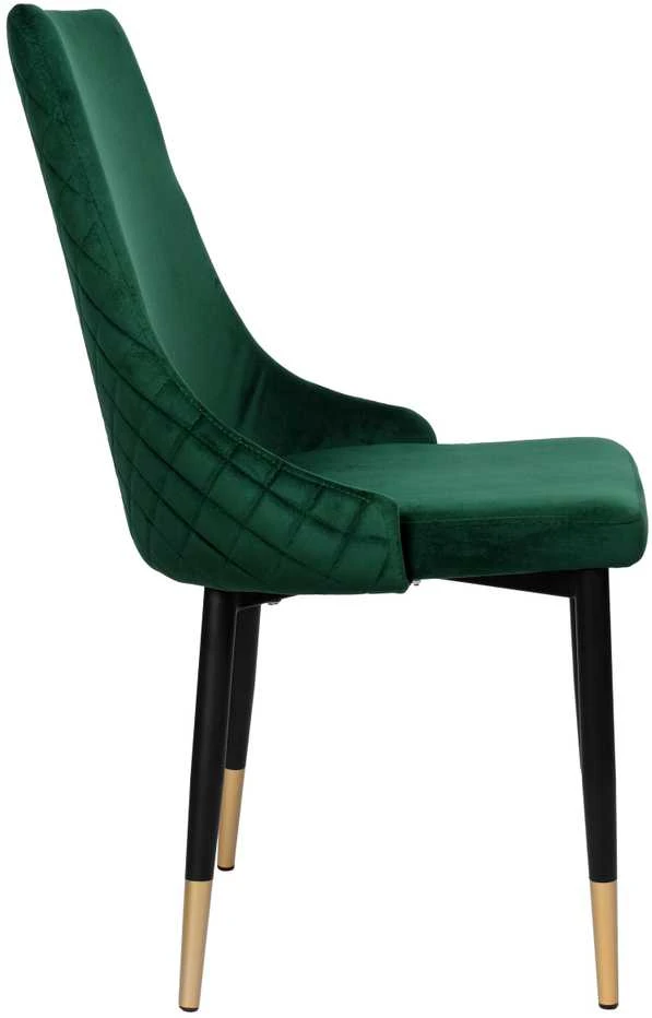 Vermont Velvet tamsiai žalia minkšta aksominė kėdė