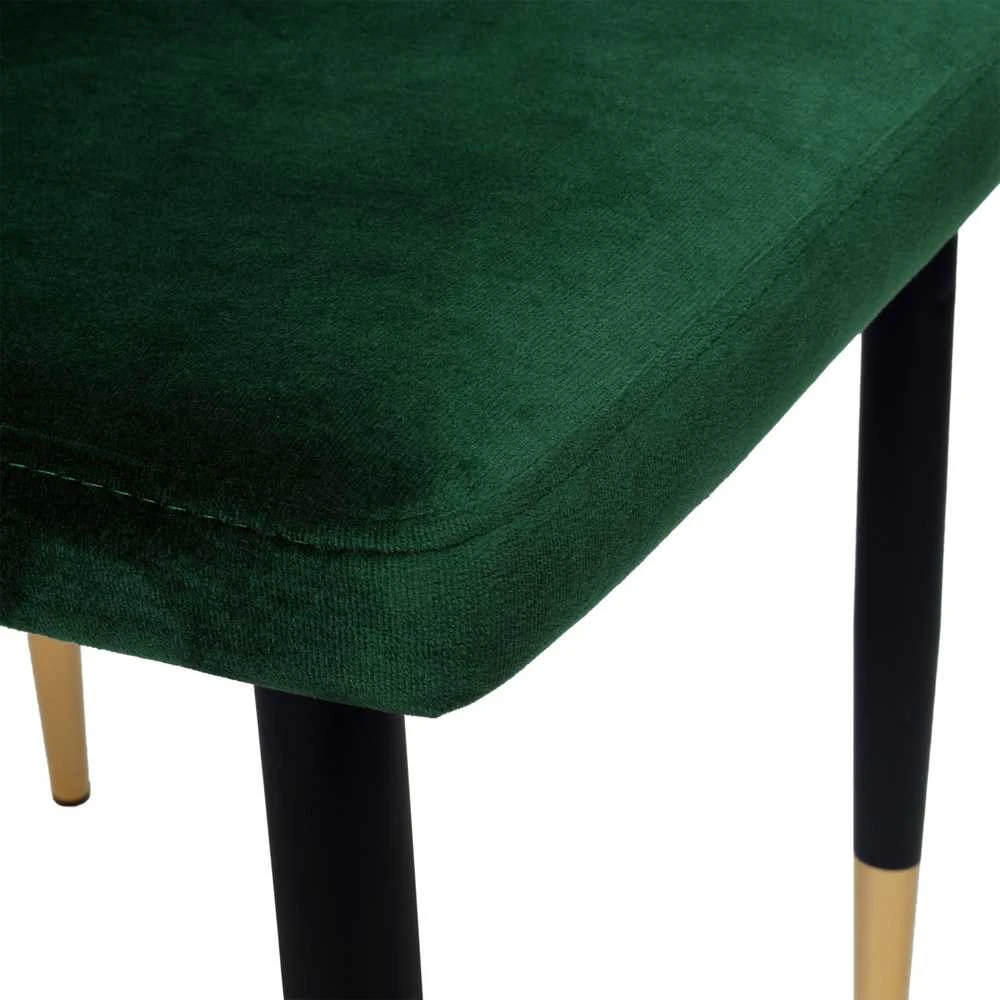 Vermont Velvet tamsiai žalia minkšta aksominė kėdė