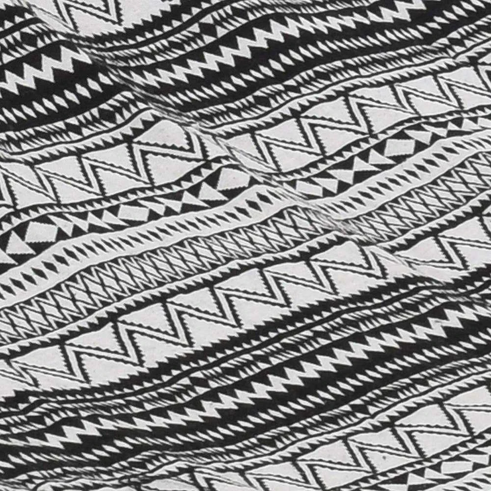 Vienvietis hamakas baltas ir juodas 200x80 cm