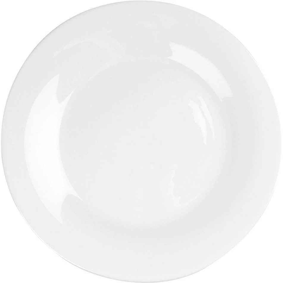 VILDE negilios stiklinės vakarienės lėkštės, baltos, 6 vnt., 25,5 cm, opalo spalvos