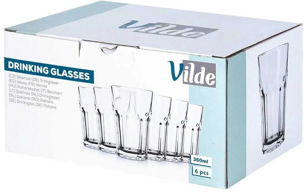 VILDE Sultys Vandens Gėrimų Puodeliai Akinių rinkinys 360 ml 6 vnt.