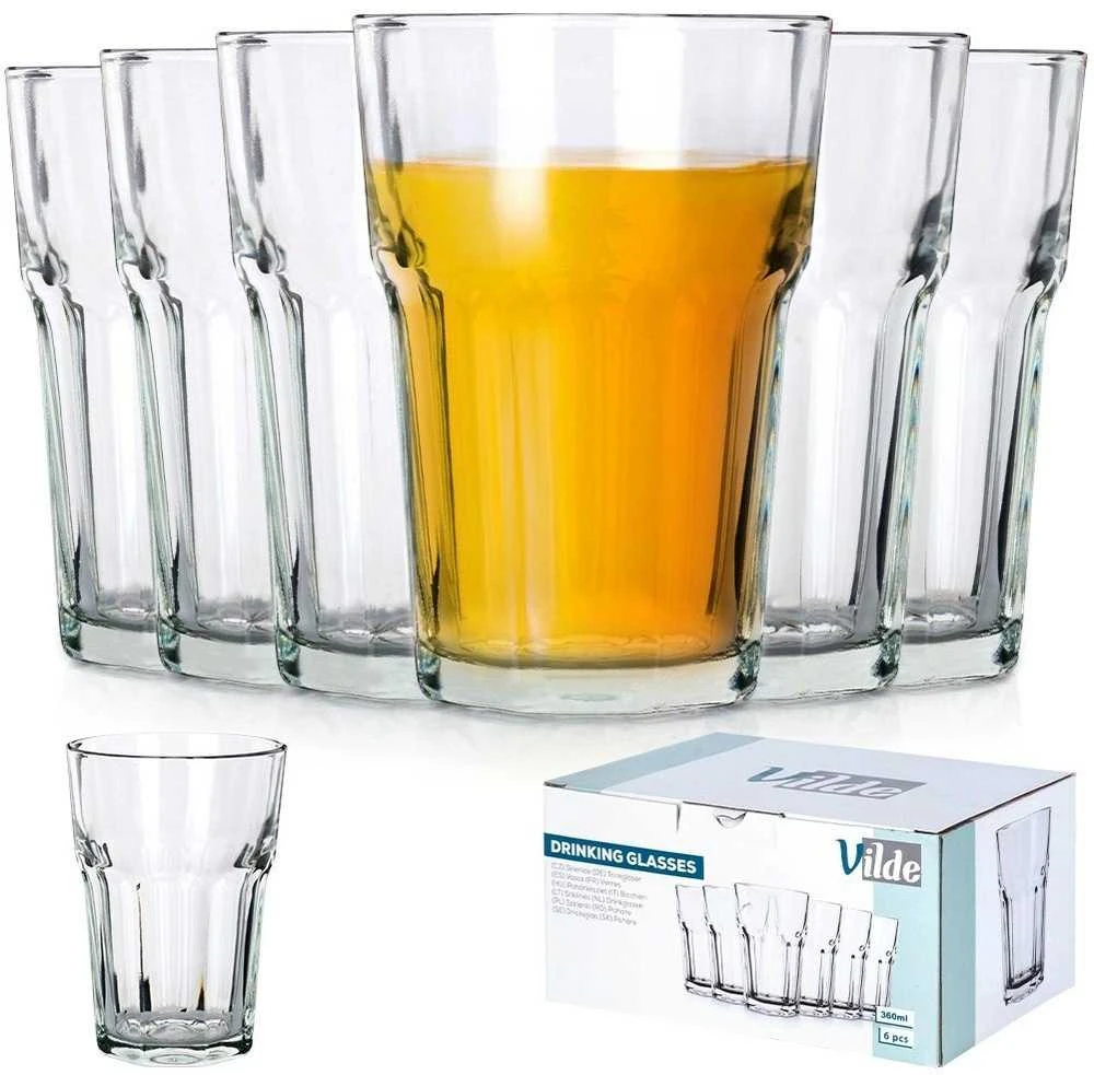 VILDE Sultys Vandens Gėrimų Puodeliai Akinių rinkinys 360 ml 6 vnt.