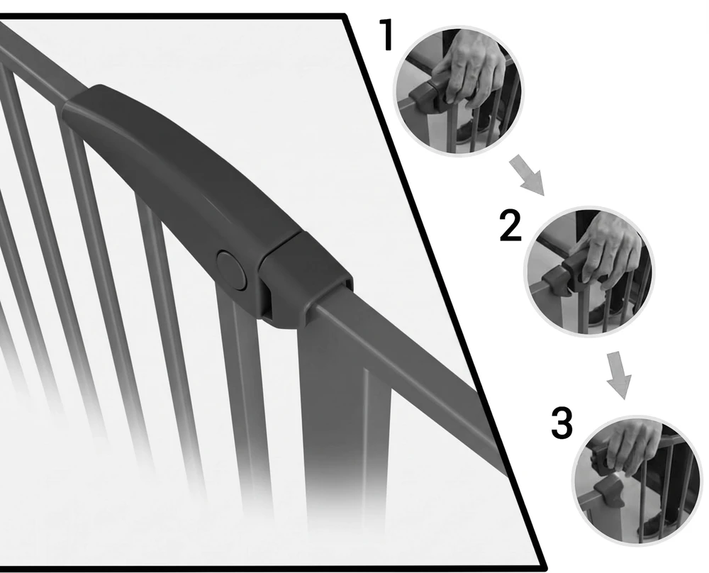 VILO apsauginiai barjeriniai vartai 75–113 cm