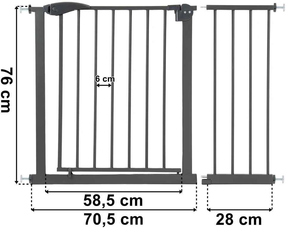 VILO apsauginiai barjeriniai vartai 75–113 cm