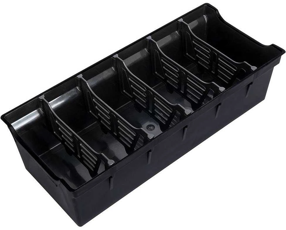 Virtuvės organizatoriaus konteineris prieskonių maišeliams juodas 30x13x8 cm