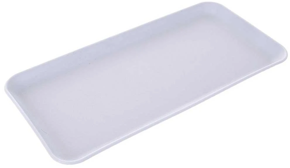Virtuvės serviravimo padėklas stačiakampis 29,5x15 cm baltas