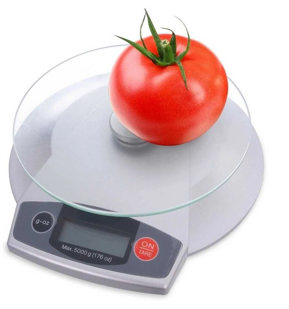 Virtuvinės svarstyklės Stiklinės elektroninės virtuvės svarstyklės 5kg