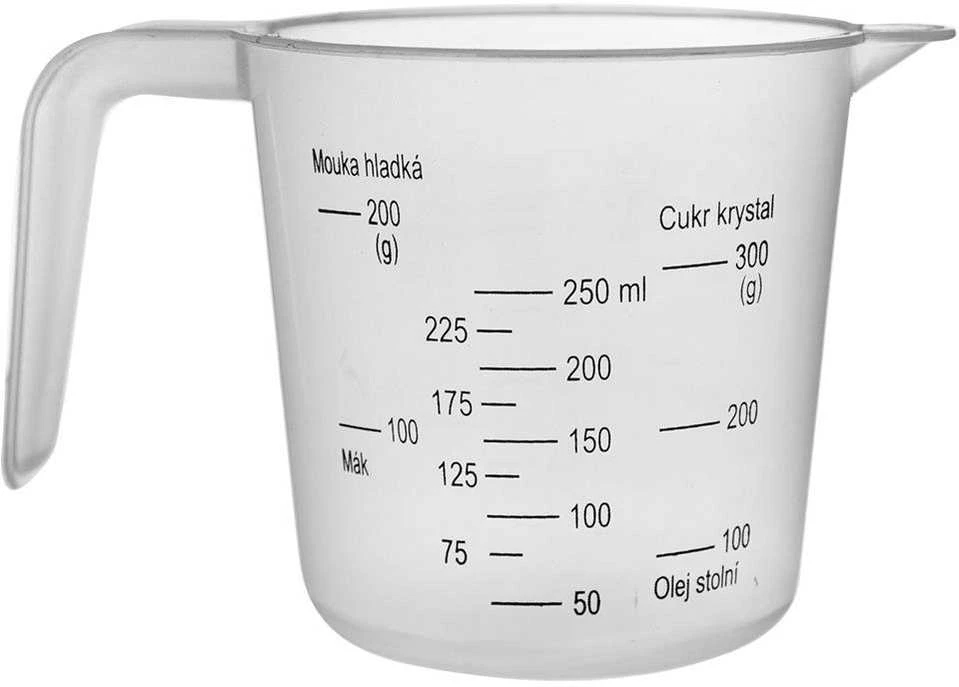 Virtuvinės svarstyklės Virtuvinis matavimo puodelis matavimo puodelis 250 ml