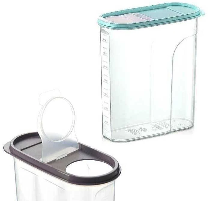 Virtuvinis indas biriems produktams su dozatoriumi ir matavimo puodeliu 4 l