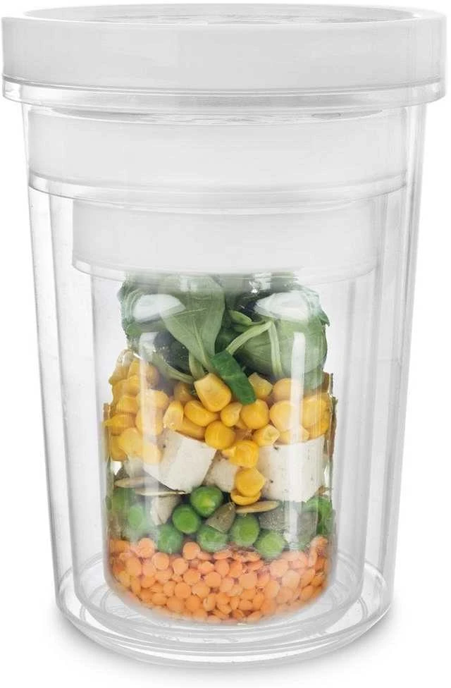 Virtuvinis maisto indas su silikoniniu sandarikliu, apvalus, užsukamas, sriubai, 1,6 l