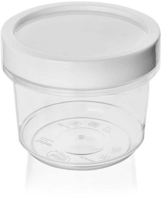 Virtuvinis maisto indas su silikoniniu sandarikliu apvaliai užsukamas sriubai 300 ml
