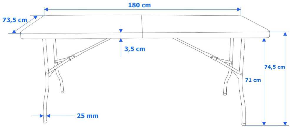 WOODLAND maitinimo stalas sulankstomas į lagaminą 180 cm rudas