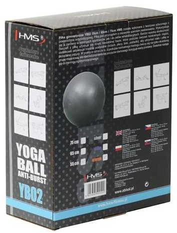 YB02 55 cm ANTISPRŪGIMO ORANŽINĖ HMS GIMNASTIJOS KAMULIUS