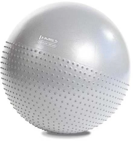 Gimnastikos kamuolys ANTI-BURST BB 001, 56 cm, Pilkas