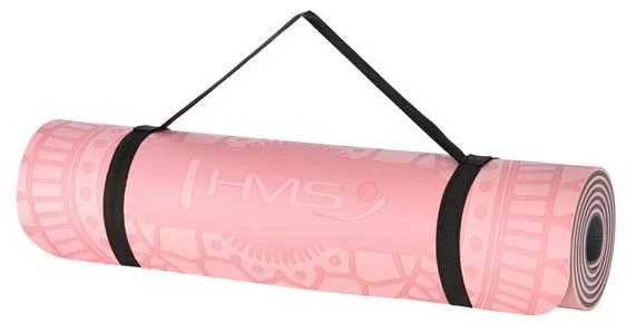 YM10 TPE YOGA MAT ŠVIESI RAUDŽIAS HMS