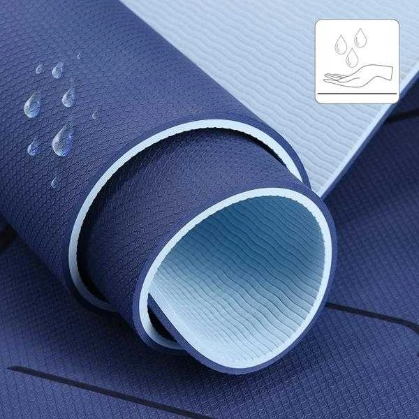 YM10 TPE YOGA MAT TAMSIAI MĖLYNAS HMS