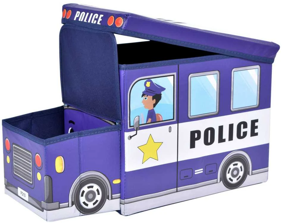 Žaislų konteineris Mėlynas policijos automobilis