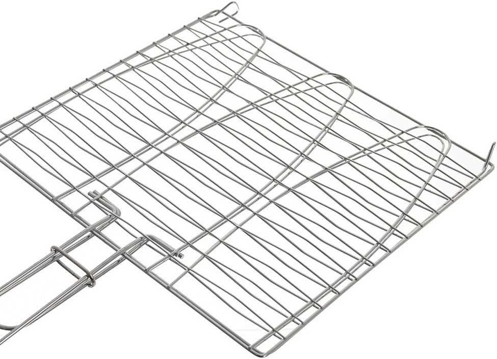 Žuvies grilio grotelės metalinės 28x55,5 cm