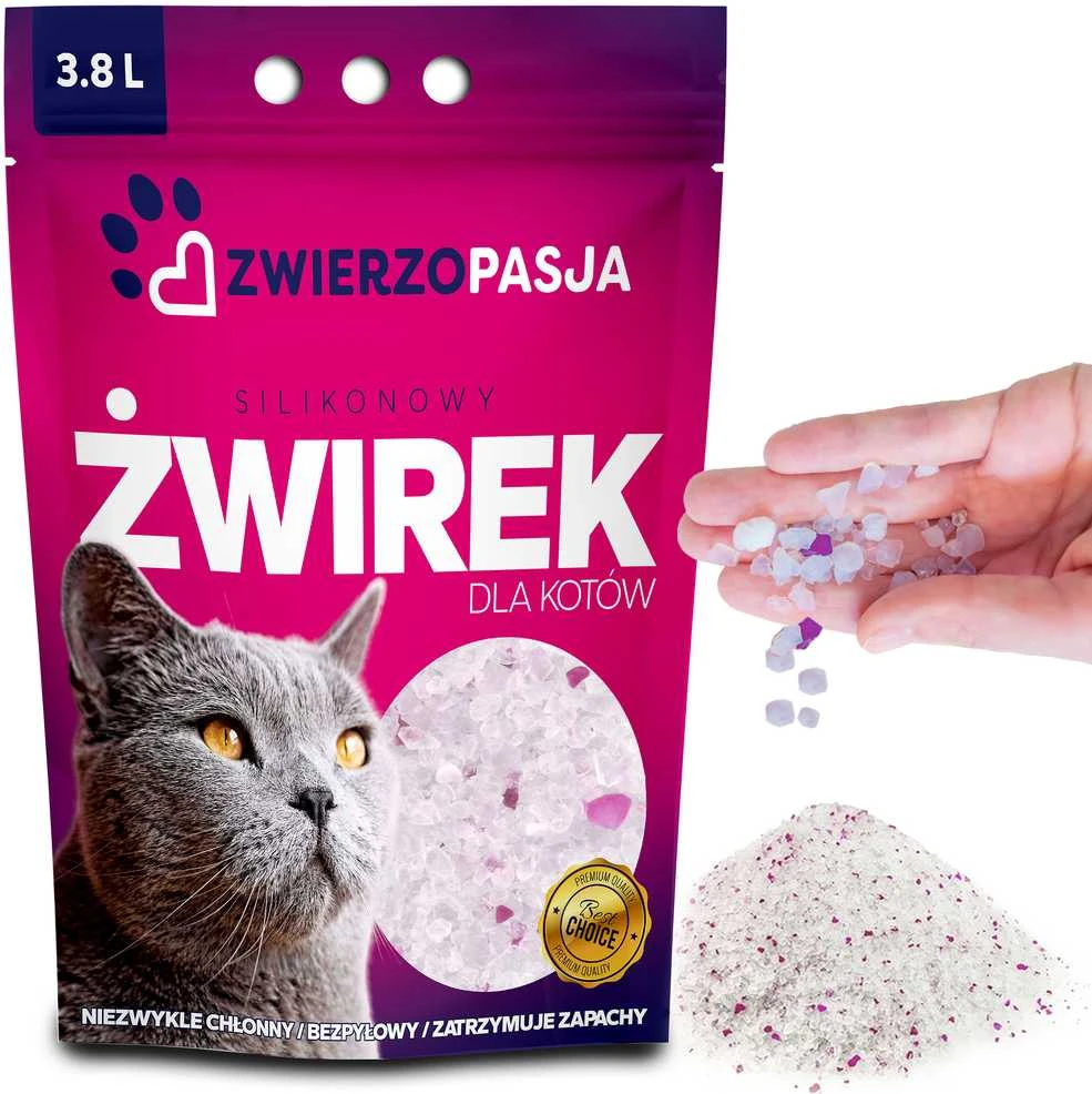 ZWIERZOPASJA silikoninis kačių kraiko rinkinys 8 x 3,8 L