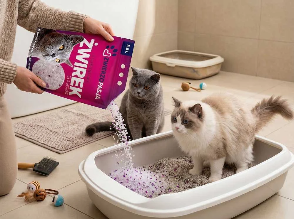ZWIERZOPASJA silikoninis kačių kraiko rinkinys 8 x 3,8 L