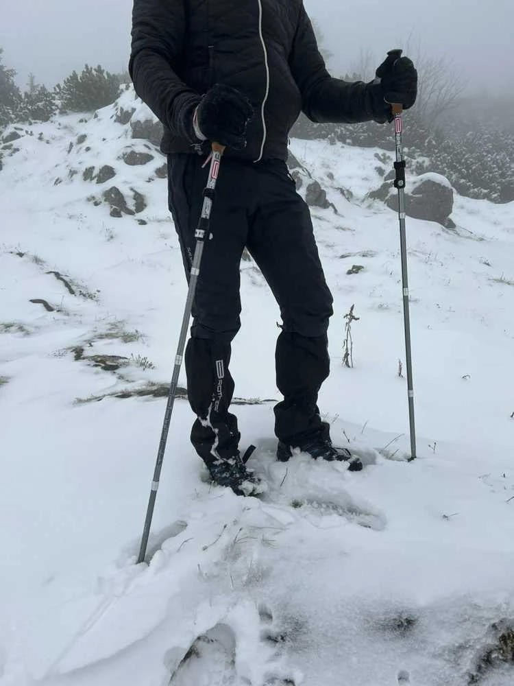 Žygio lazdos Reguliuojamos 5 dalių ACRA kamštinė rankena 115-135 cm