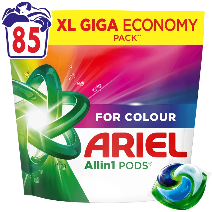 Ariel All-in-1 Pods Color Želinės Skalbimo Kapsulės, 85 Kapsulės