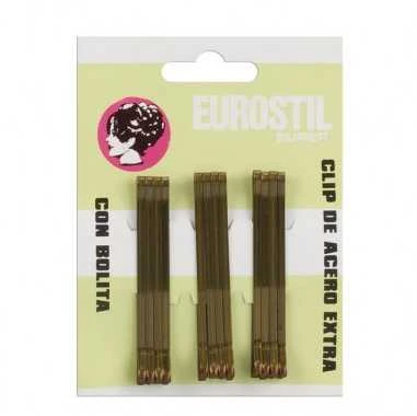 "Eurostil Cabello" klipai 55 mm bronziniai 12 vnt