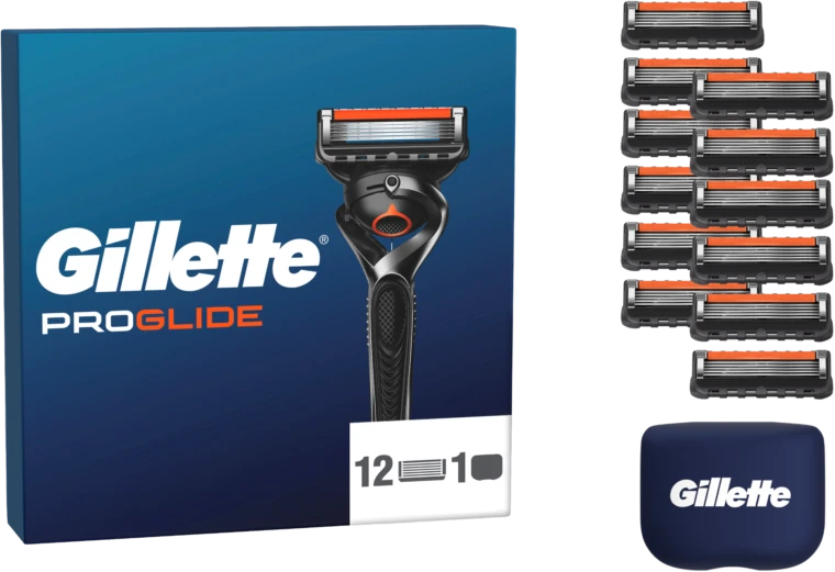 Gillette Fusion ProGlide Skustuvo Vyrams Galvutės, 8 vnt., Peiliukų Laikiklis