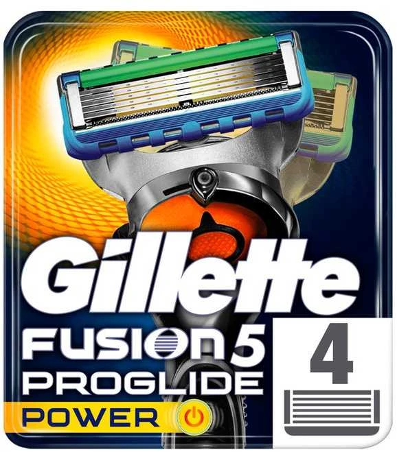 Gillette Fusion Proglide Power Keičiamosios Skutimosi Galvutės 4 Vnt