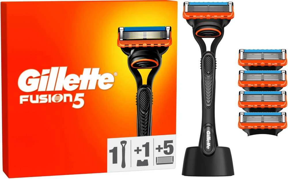 Skustuvas vyrams Gillette Fusion + 5 galvutės