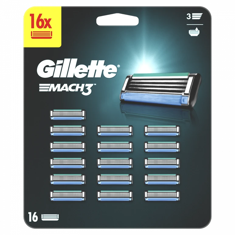 Gillette Mach3 Skustuvo Vyrams Galvutės 16 vnt