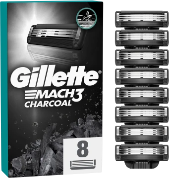 Gillette Mach3 Charcoal pakaitinė galvutė