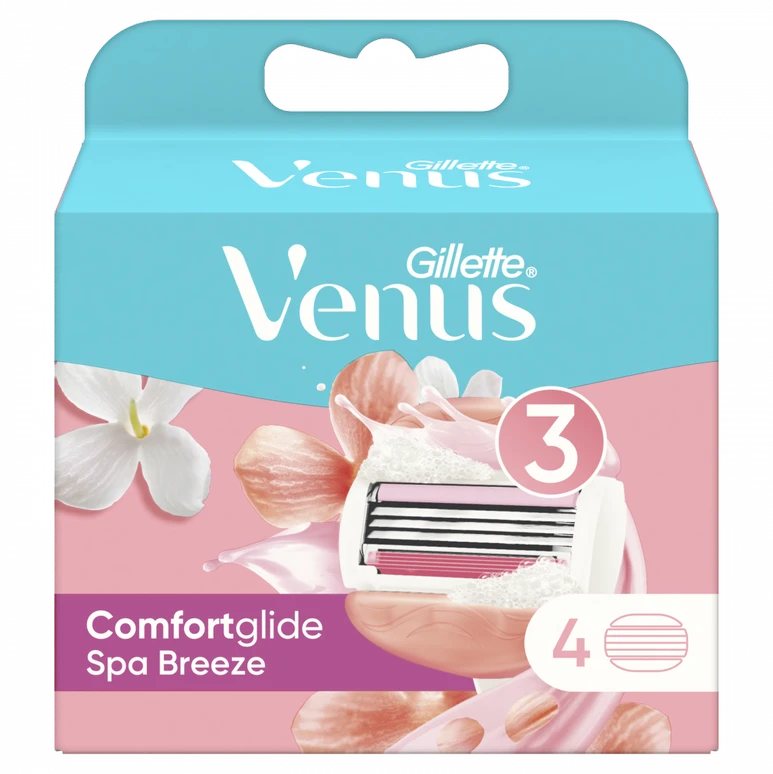 Gillette Venus ComfortGlide Spa Breeze Skustuvo Keičiamos Galvutės, 4 vnt