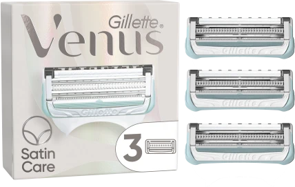 Gillette Venus Satin Care Skutimosi Peiliukai Gaktoms Plaukams, Moterims, 3 vnt