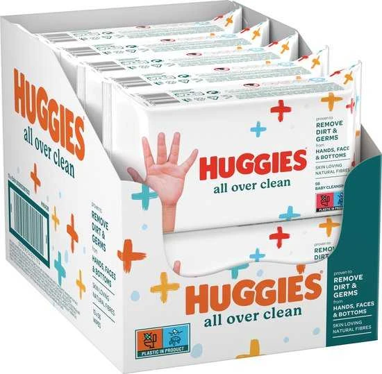 Huggies All Over Clean-Aloe fresh niisked salvrätikud 560tk