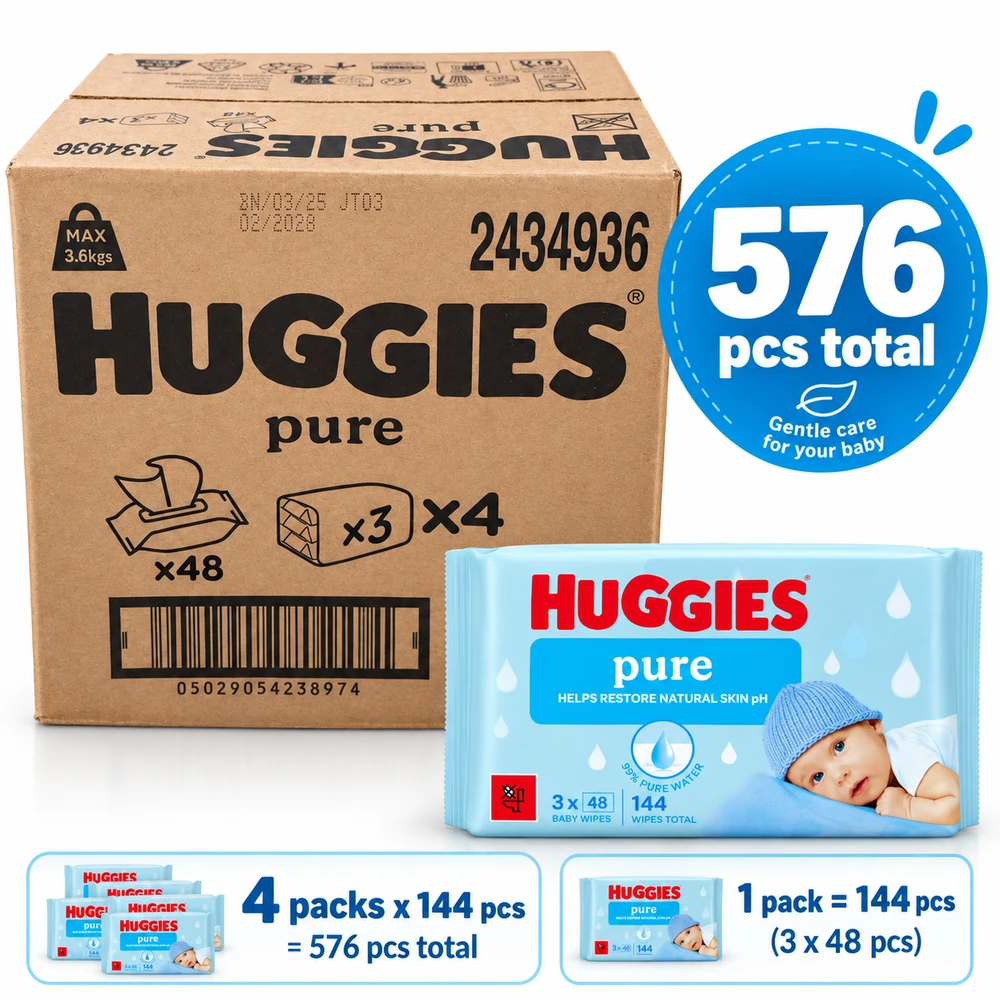 Huggies Pure niisked salvrätikud 576tk