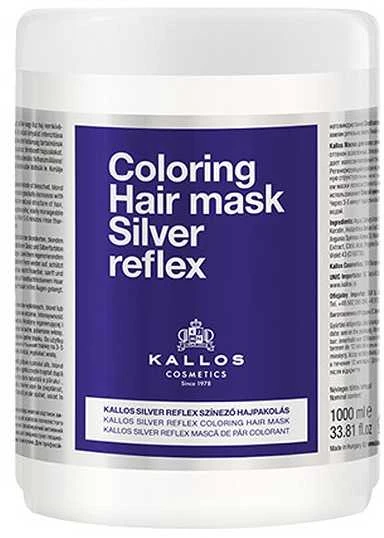 Dažanti plaukų kaukė Kallos Coloring Hair Mask Sidabrinis Reflex 1000 ml