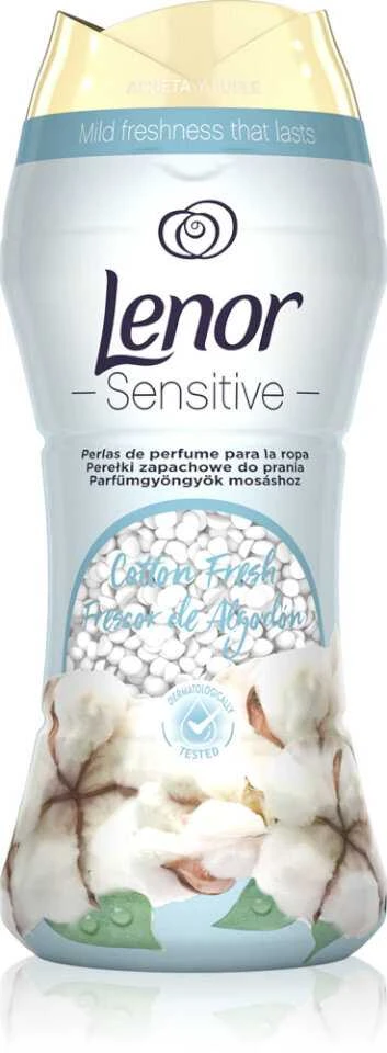LENOR Kvapų Granulės Sensitive Cotton Fresh 495 g (41 Skalbimai)